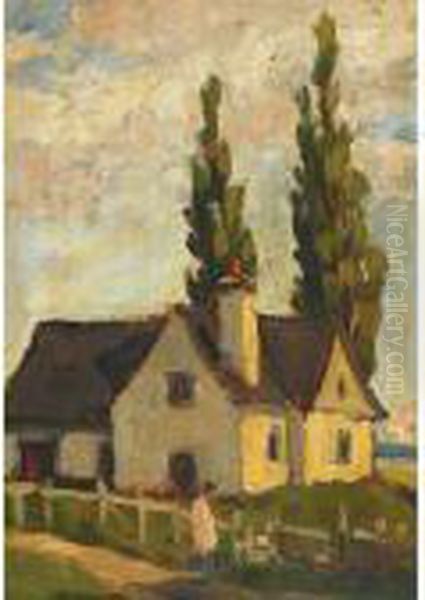 Old House, St. Joachim, P.q. Oil Painting by John Young Johnstone