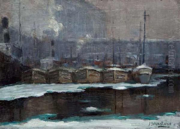 At The Foot Of Mcgill Oil Painting by John Young Johnstone