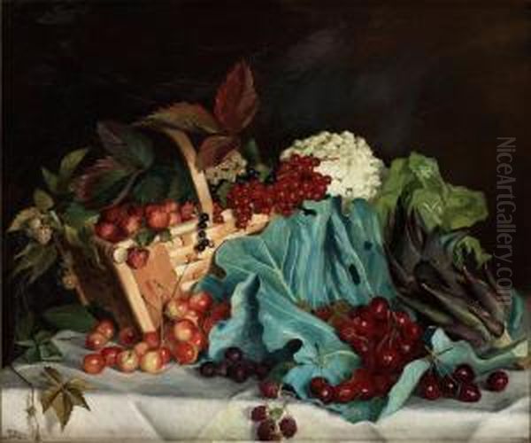 Still Life With Fruit Oil Painting by Ellen Jolin