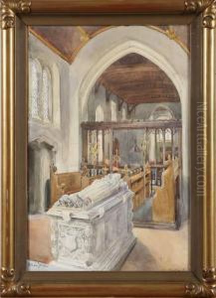 Claydon Church Oil Painting by Ellen Jolin