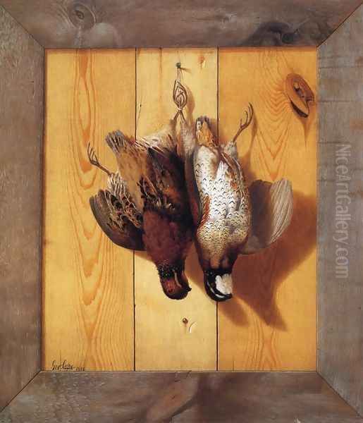 Hanging Quail Oil Painting by George Cope