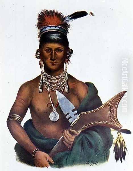 Appanoose, a Sauk Chief 1837 Oil Painting by George Cooke