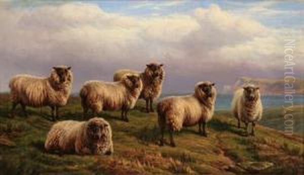 On The Downs Oil Painting by Charles Jones