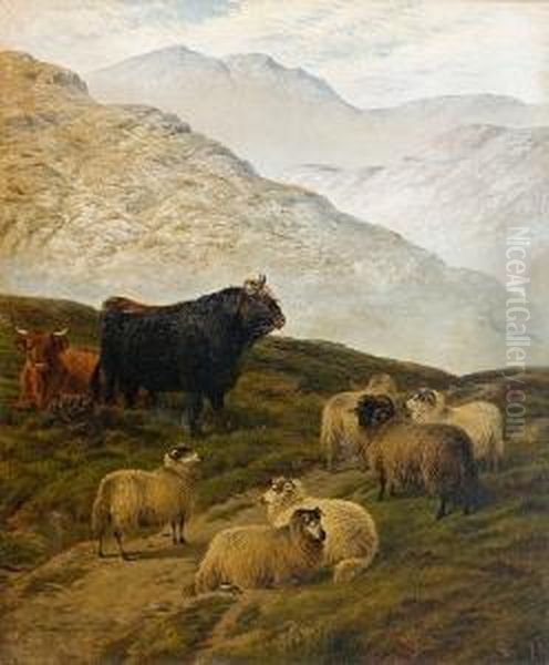 A Scene In The Highlands Oil Painting by Charles Jones