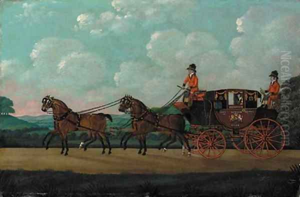 The Brighton to London Royal Mail Oil Painting by John Cordrey