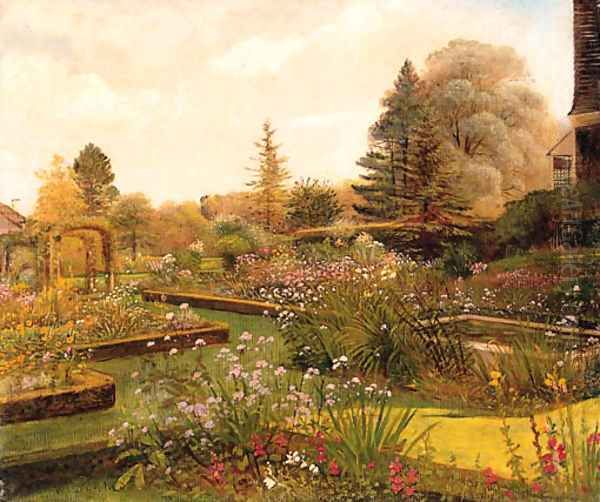 Hodges Garden, East Hampton, Long Island Oil Painting by Walter I. Cox