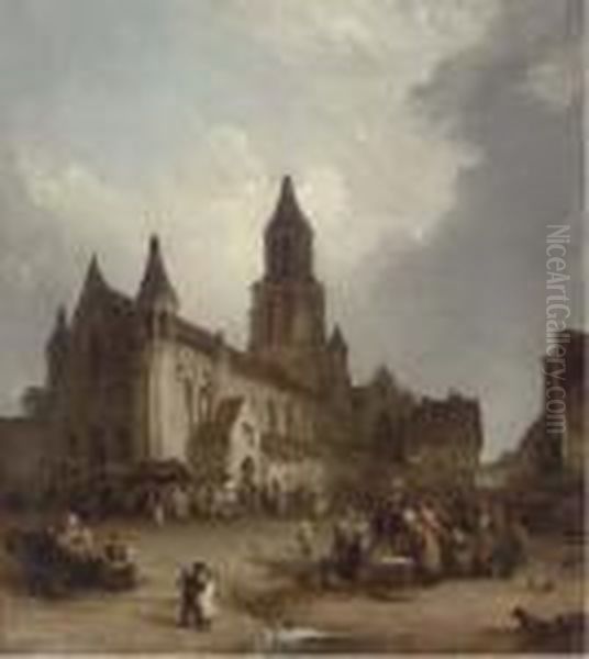 Notre Dame, Poitiers Oil Painting by George Jones