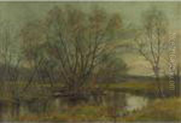 Late Summer Oil Painting by Hugh Bolton Jones