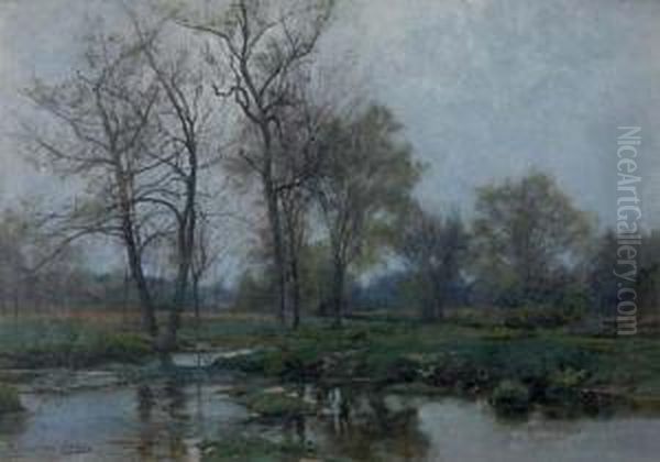 Early Spring Oil Painting by Hugh Bolton Jones