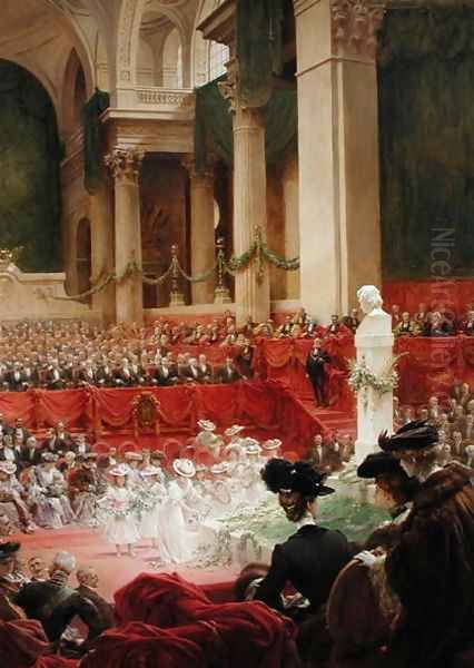 The Ceremony at the Pantheon to Celebrate the Centenary of the Birth of Victor Hugo (1802-85) 26th February 1902, 1904 Oil Painting by Theobald Chartran