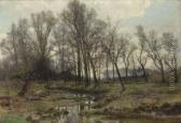 The Meadow Brook Oil Painting by Hugh Bolton Jones