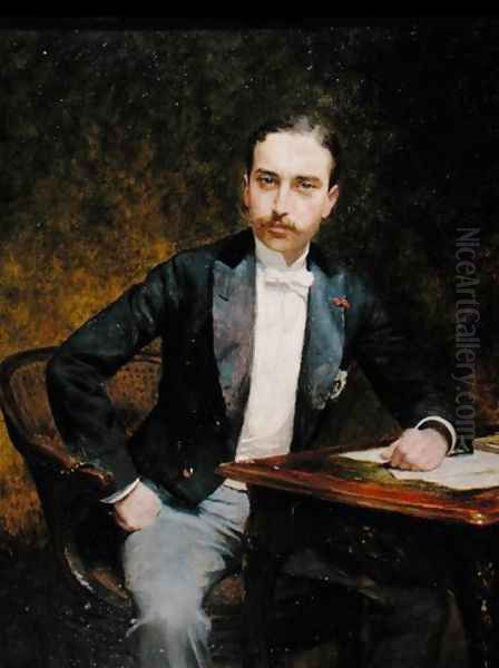 Charles Haas (1832-1902) 1891 Oil Painting by Theobald Chartran