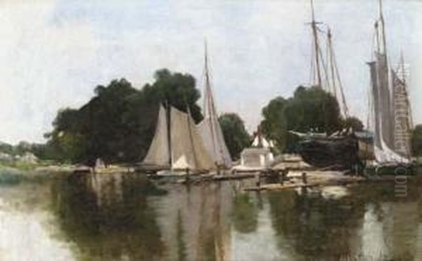 Saint Michaels, Maryland Oil Painting by Hugh Bolton Jones