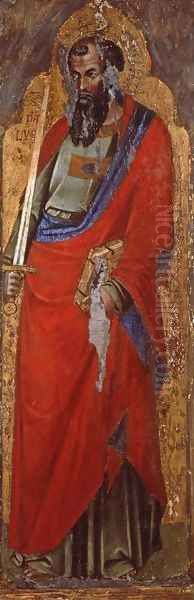 St Paul 1360s Oil Painting by CATARINO