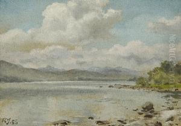 Sunshine On Loch Rannock Oil Painting by Reginald T. Jones