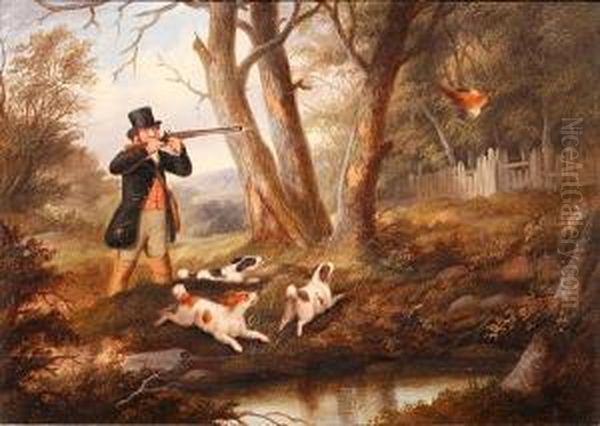 Pheasant Shooting Oil Painting by Samuel John Egbert Jones