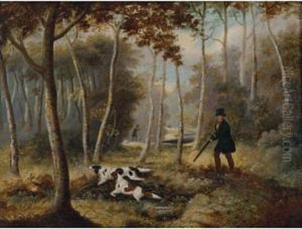 Out Shooting Oil Painting by Samuel John Egbert Jones