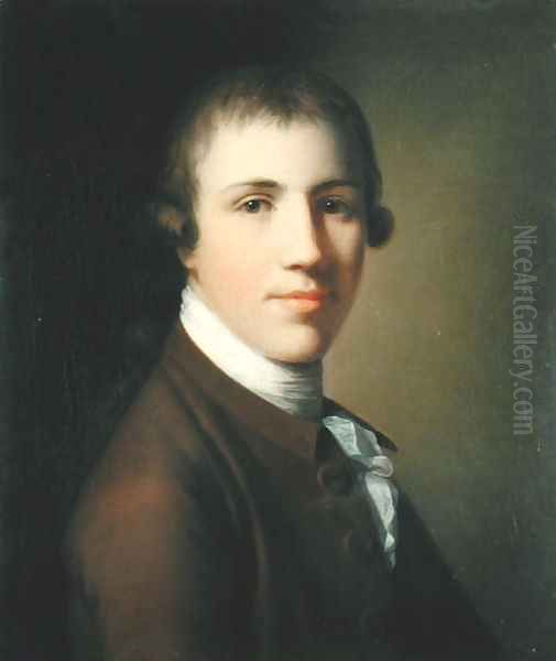 Portrait of a Young Man Oil Painting by Richard Caddick