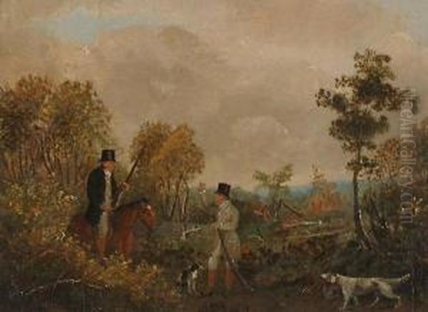 Partridge Shooting; Coming Back From Shooting. Oil Painting by Samuel John Egbert Jones