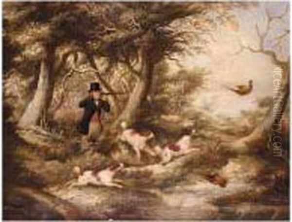 Putting Up Pheasants Oil Painting by Samuel John Egbert Jones