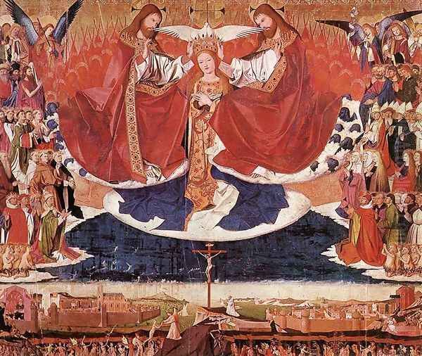 The Coronation of Mary 1454 Oil Painting by Enguerrand Charonton