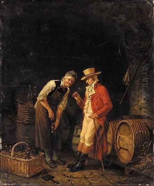 The tasting Oil Painting by Jan David Col