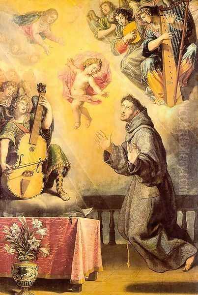 The Vision of St. Anthony of Padua 1631 Oil Painting by Vincenzo Carducci