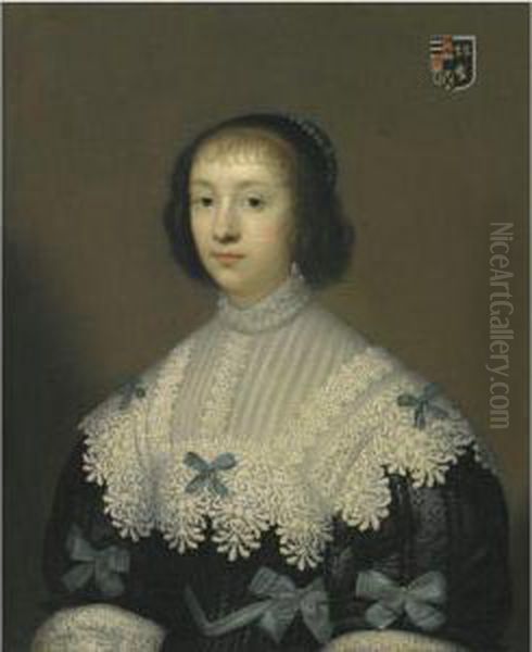 Portrait Of Margaret, Lady Hungerford (1596-1648) Oil Painting by Cornelius Janssens Van Ceulen