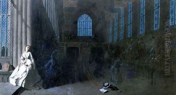 Dreams of the Past, Hampton Court Oil Painting by Adelaide Claxton