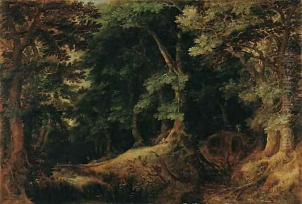 Forest Landscape 1598 Oil Painting by Gillis van Coninxloo