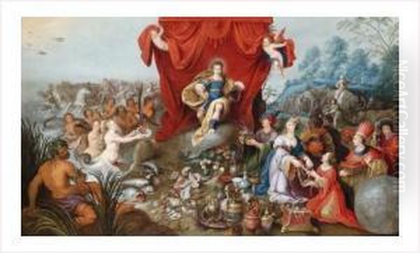 Apollon Regnant Sur Le Monde Oil Painting by Hans III Jordaens