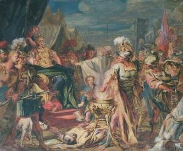 Der Eid Des Mucius Scaevola Oil Painting by Hans III Jordaens