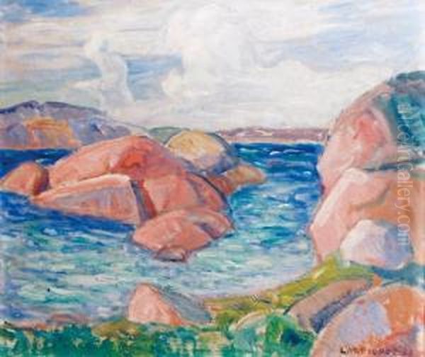 Skjaergardslandskap 1923 1923 Oil Painting by Lars Jorde