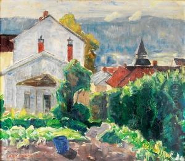 Fra Lillehammer 1920 Oil Painting by Lars Jorde