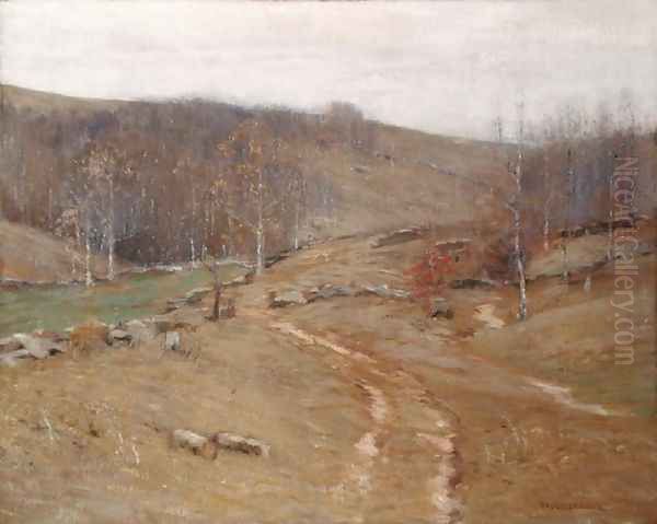 November Hillsides Oil Painting by Bruce Crane