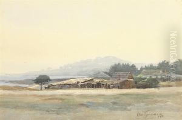 Ranch House, Carmel Coast, California Oil Painting by Christian A. Jorgensen