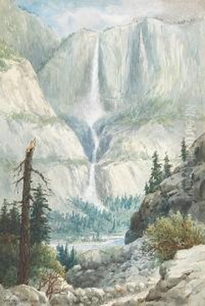 Yosemite Falls, 1901 Oil Painting by Christian A. Jorgensen