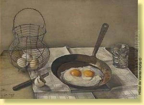 Nature Morte Aux Oeufs Sur Le Plat by Albert Joseph