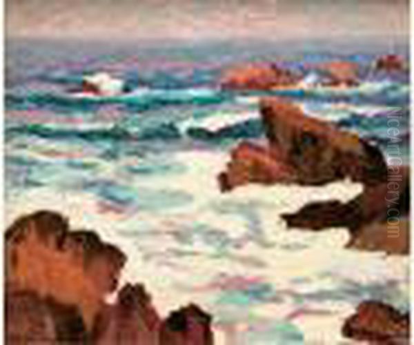 Rochers Dans La Mer by Albert Joseph