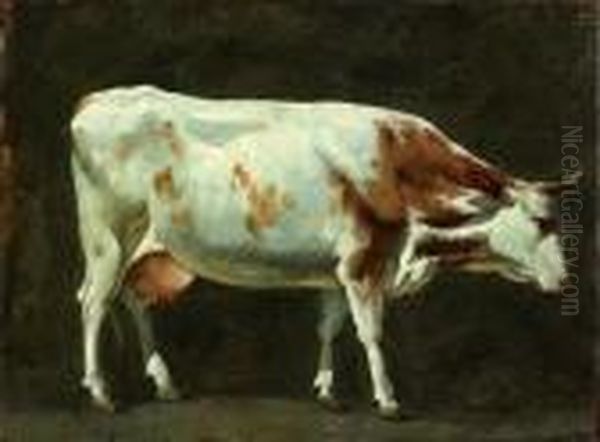 Etude De Vache Oil Painting by Simon-Joseph-Alexandre-Clement Denis