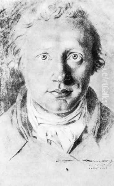 Self-Portrait 1784 Oil Painting by Asmus Jakob Carstens