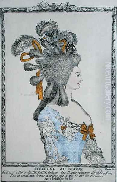 Coiffure au Globe, c.1780 Oil Painting by Henri Michel Antoine Chapu