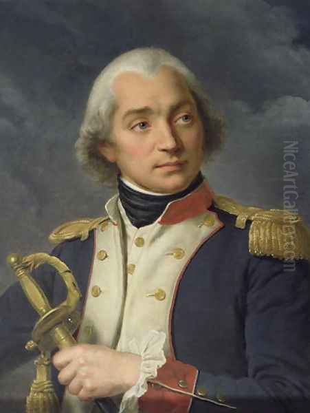 General Charles Pichegru (1761-1804) Oil Painting by Alexandre-Francois Caminade