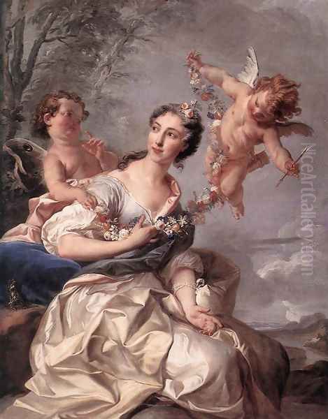 Madame de Bourbon-Conti 1731 Oil Painting by Noel-Nicolas Coypel