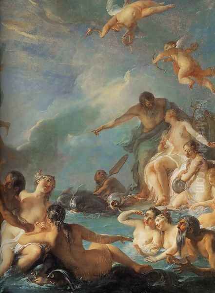 The Rape of Europa (detail) 1727 Oil Painting by Noel-Nicolas Coypel