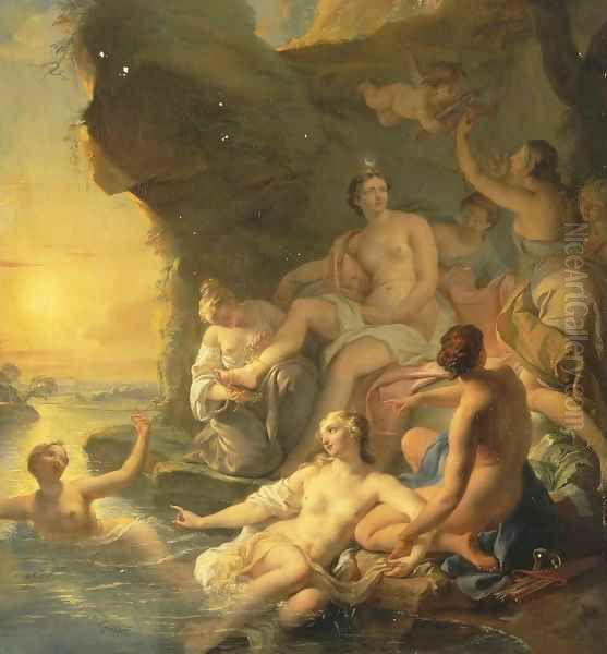 The Bath of Diana Oil Painting by Noel-Nicolas Coypel