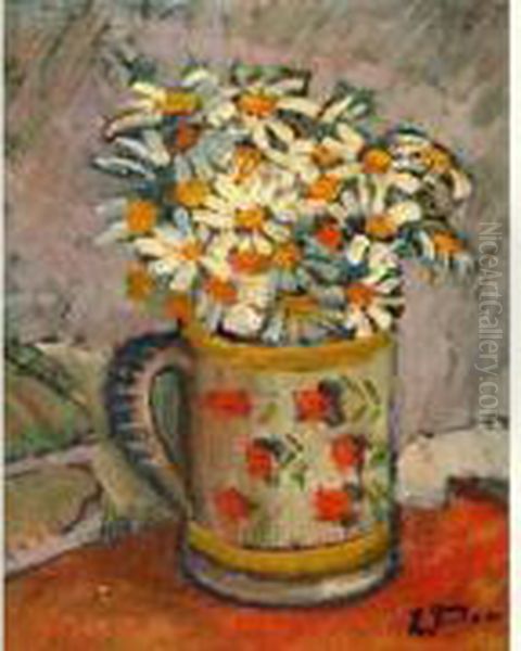 Bouquet Oil Painting by Emile Jourdan