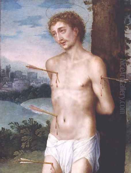 St. Sebastian Oil Painting by Juan Sanchez Cotan