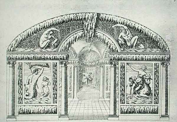 Grotto design from 'The Gardens of Wilton' c.1645 Oil Painting by Isaac de Caus