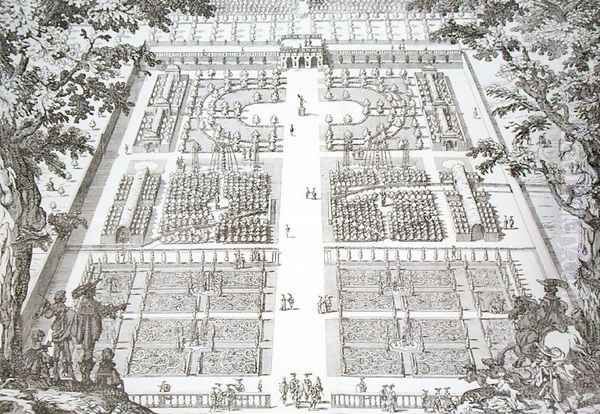 Garden design from 'The Gardens of Wilton', c.1645 Oil Painting by Isaac de Caus